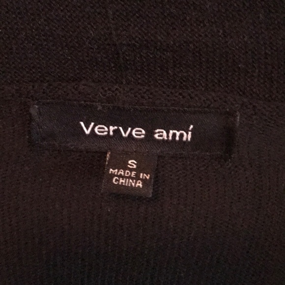 Verve Ami Black Cowl Neck Long Cardigan - Picture 3 of 3